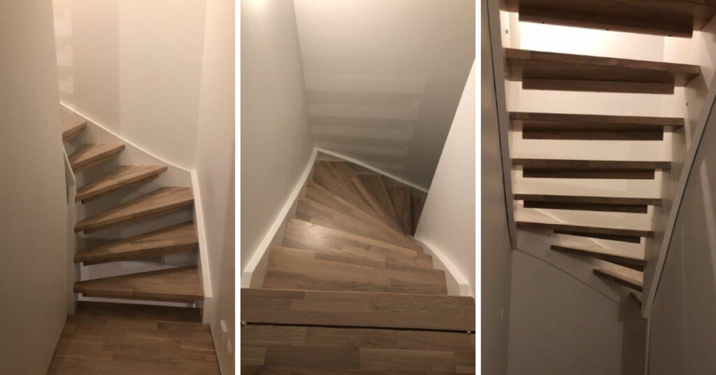 Hardwood staircase manufactured by KG List